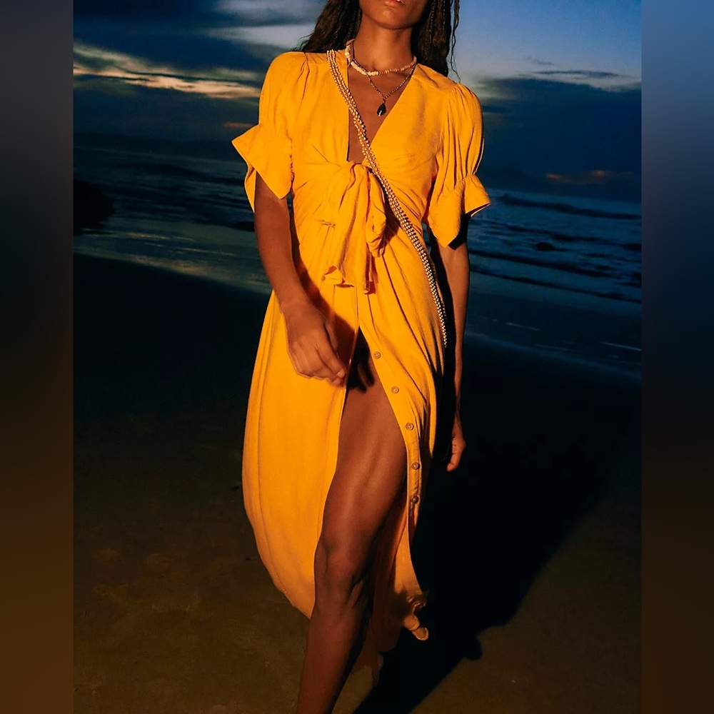 Free People Vintage Summer MIDI Dress Medium